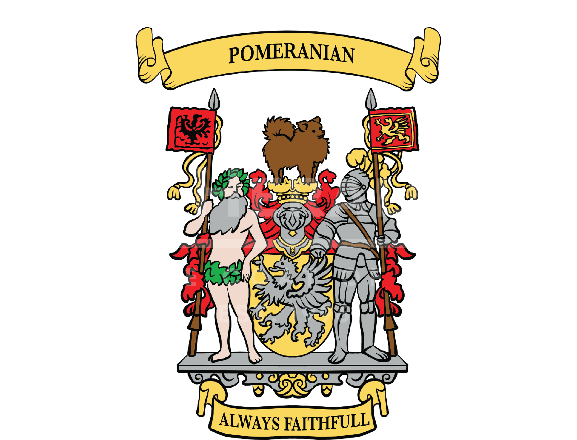 Dog Heraldry™ Unisex T-Shirt - Pomeranian